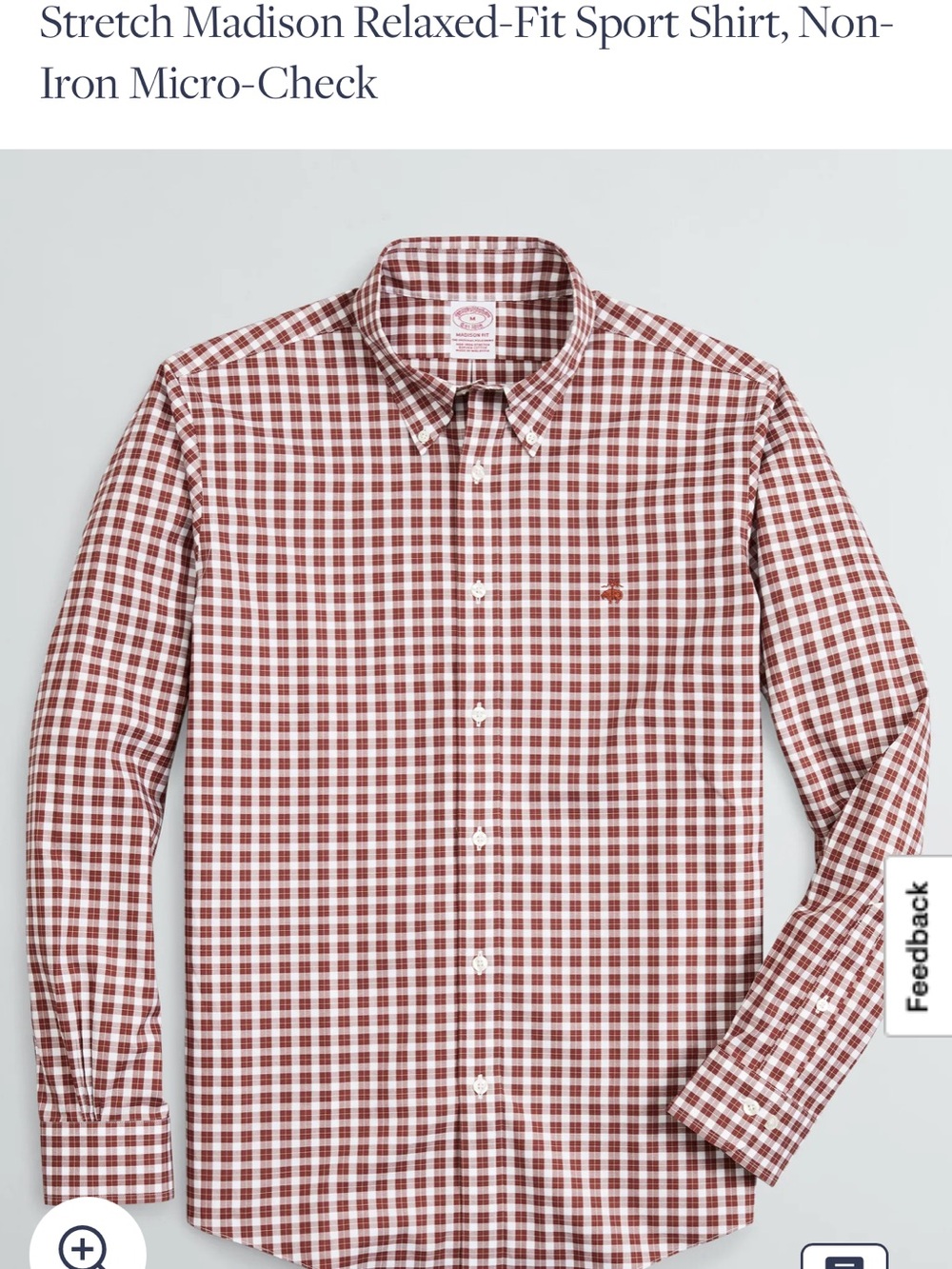 Brooks Brothers Brown and White Micro-Check Button-Down Shirt